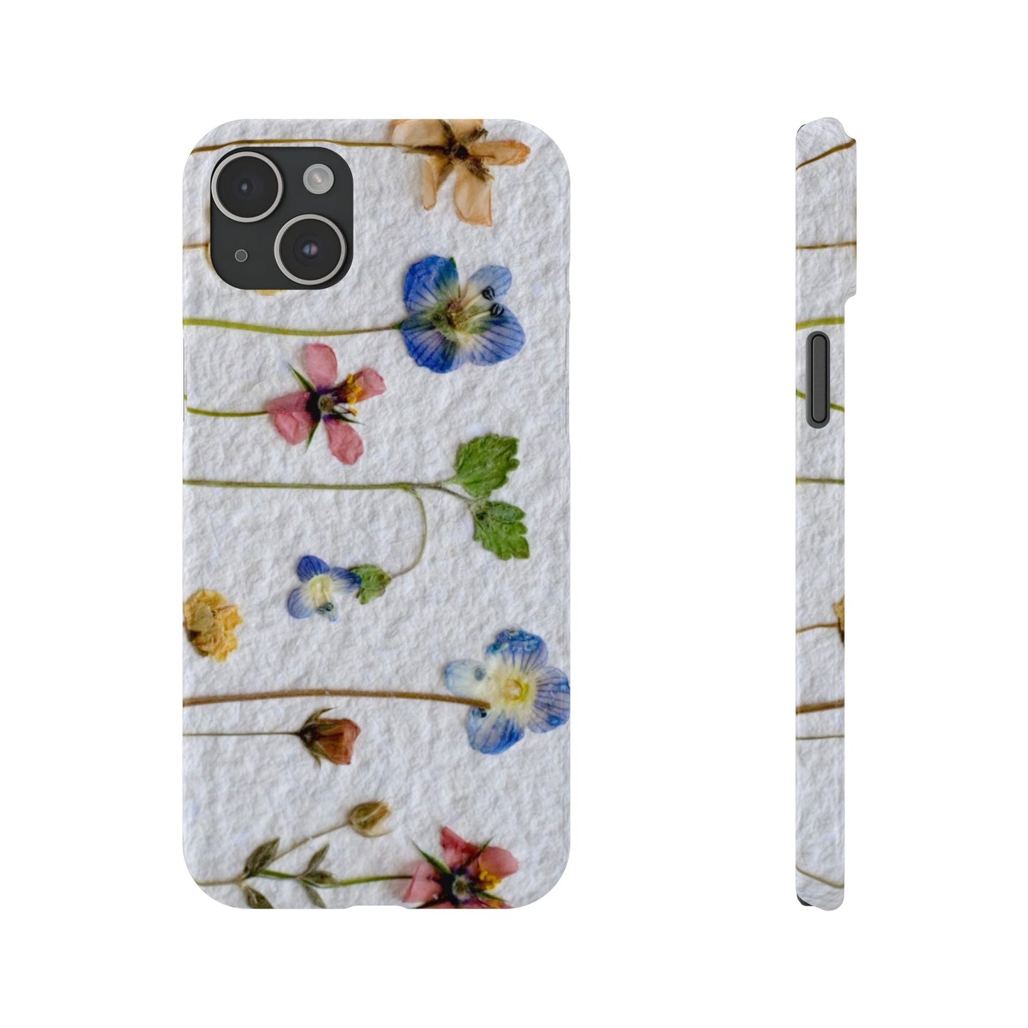 Dried Wild Pink and Purple Flower Image on Paper, Floral Slim Phone Cases, Case-Mate IPHONE16 and all sizes
