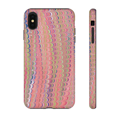 Pink Pastels Feather Marbled Vintage Design iPhone 16 + Samsung + Apple + Google - 2 finishes