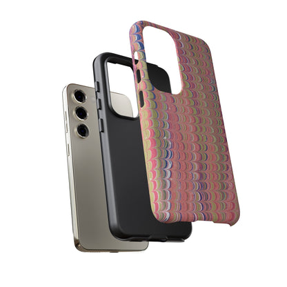 Pink Pastels Feather Marbled Vintage Design iPhone 16 + Samsung + Apple + Google - 2 finishes