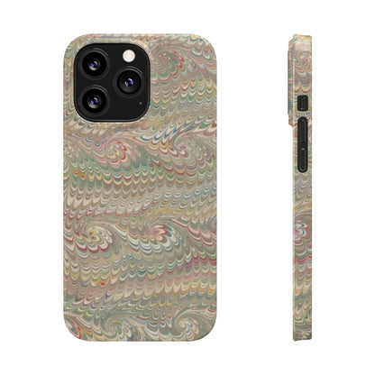 Soft Green and Multi-Colored Marbled Design, Italy Feather Phone Case, Multi-Color, Slim Phone Cases, Case-Mate IPHONE16 and all sizes