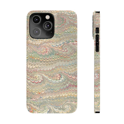 Soft Green and Multi-Colored Marbled Design, Italy Feather Phone Case, Multi-Color, Slim Phone Cases, Case-Mate IPHONE16 and all sizes