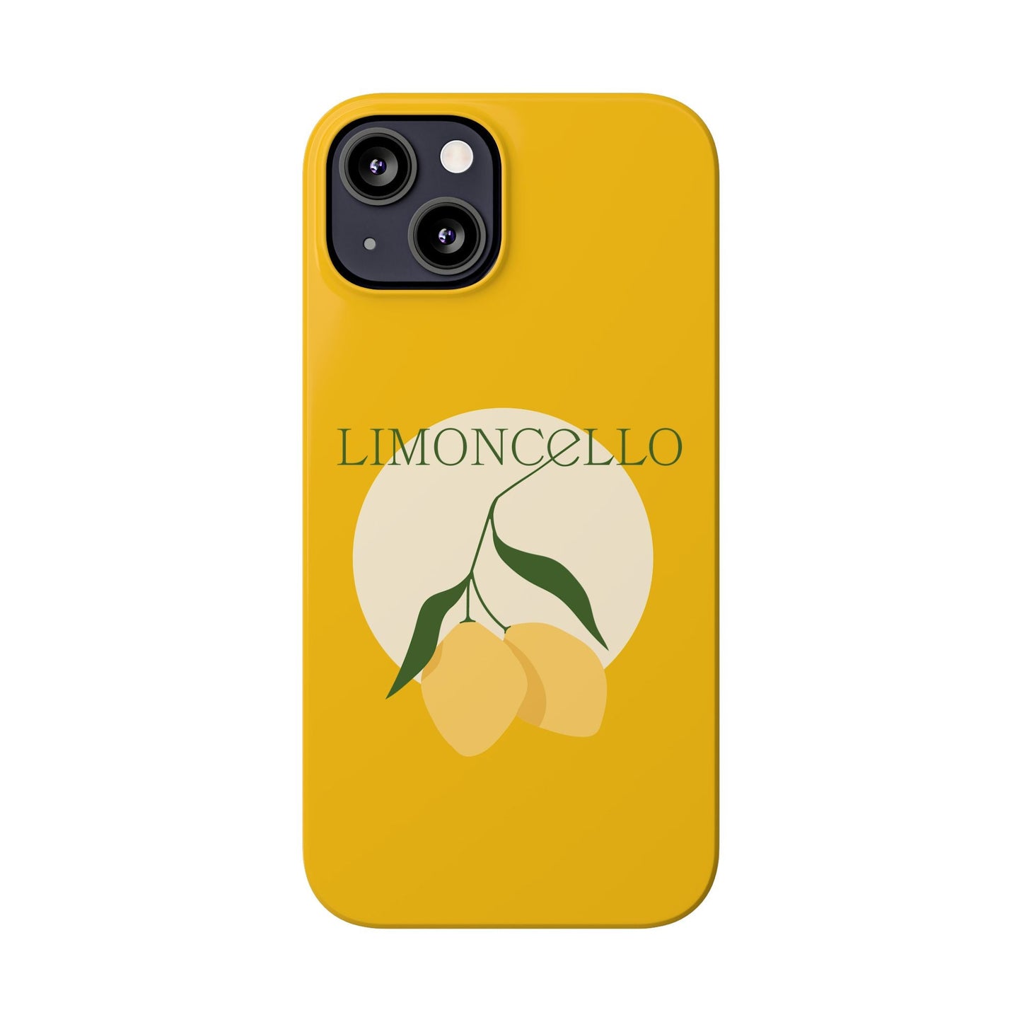 Italian Limoncello Yellow Slim Phone Cases with Lemons, Case-Mate IPHONE16 and all sizes